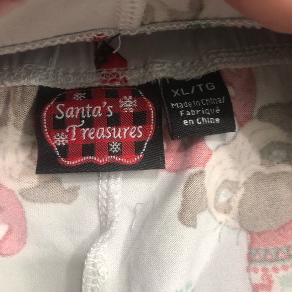 NWT, Santa’s Treasures, 2 pack sleep shorts Size XL, Christmas pug print & black - Picture 4 of 5